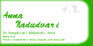 anna nadudvari business card